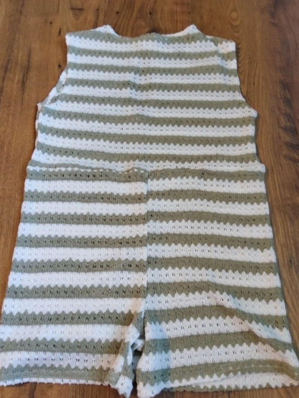 PrettyLittleThing Striped Knit One-Piece Romper Jumpsuit Playsuit Size 10